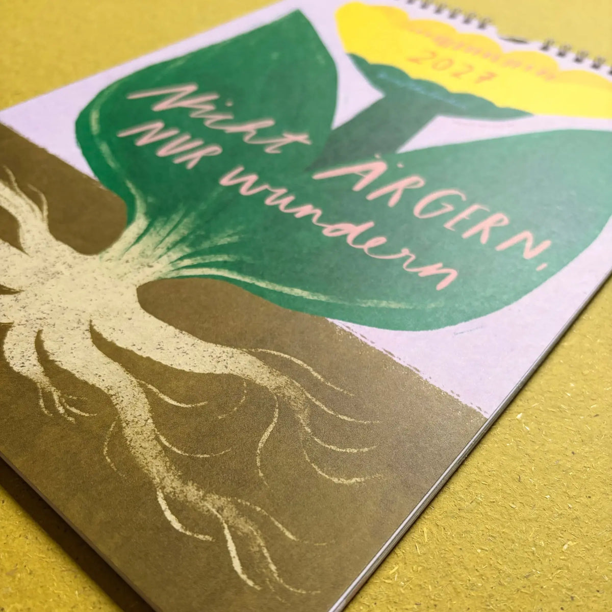 2027 Kunstkalender seitlich – nachhaltiges Recyclingpapier A4 Wandkalender franzizo