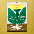 2027 Kunst-Wandkalender Cover – illustrierte Blume Handlettering Nicht ärgern nur wundern franzizo