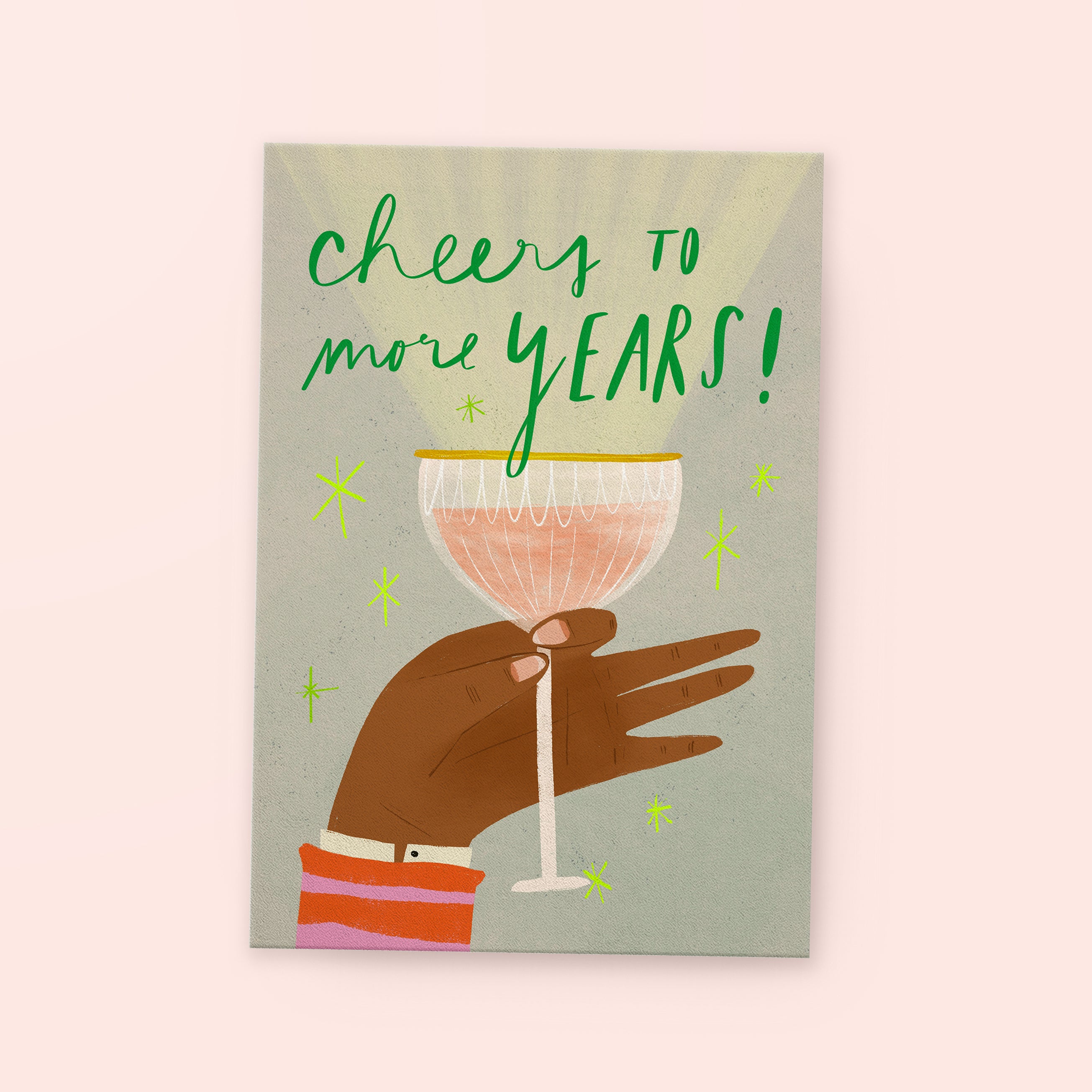 Postcard »Cheers to more years«