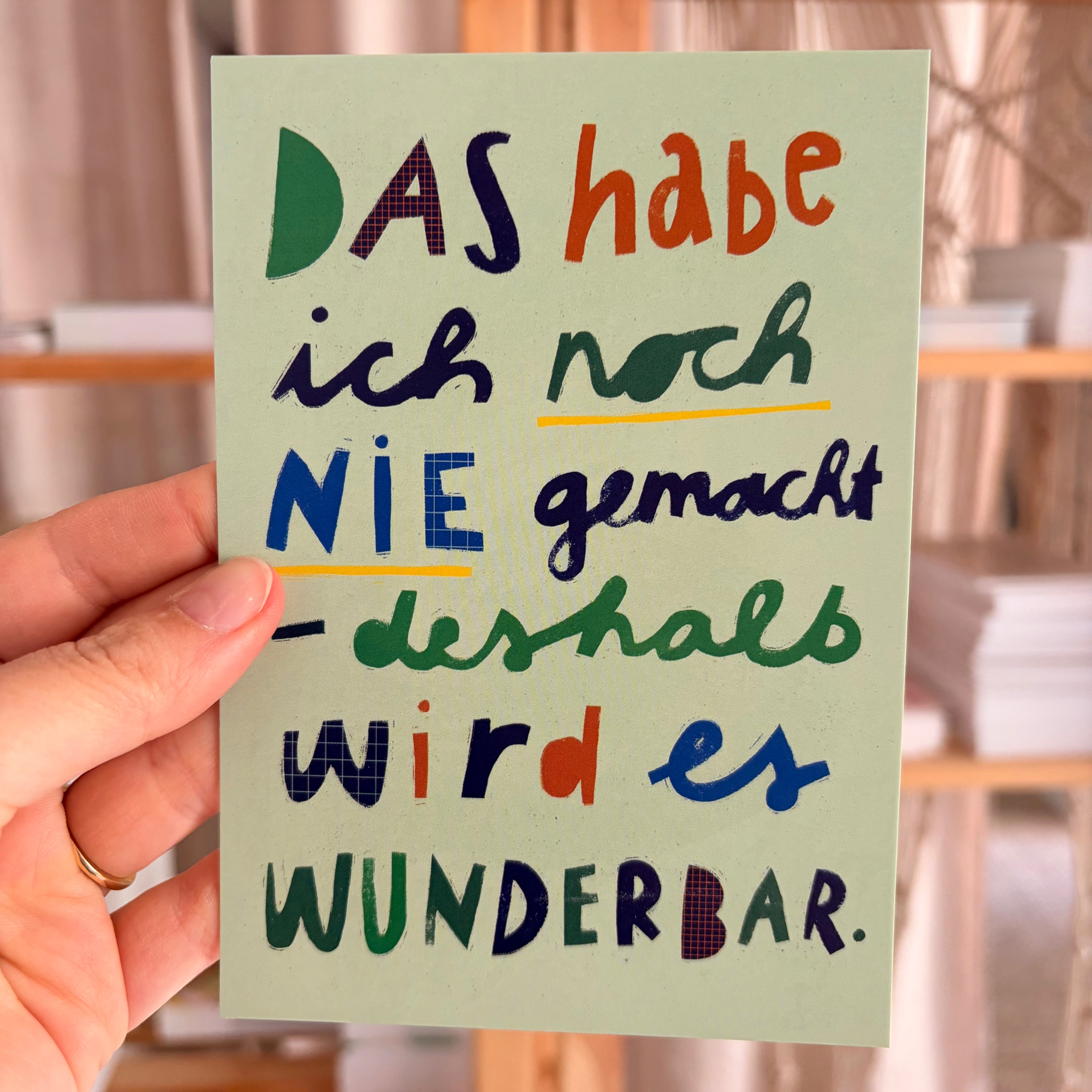 Postcard »Never Done Before«