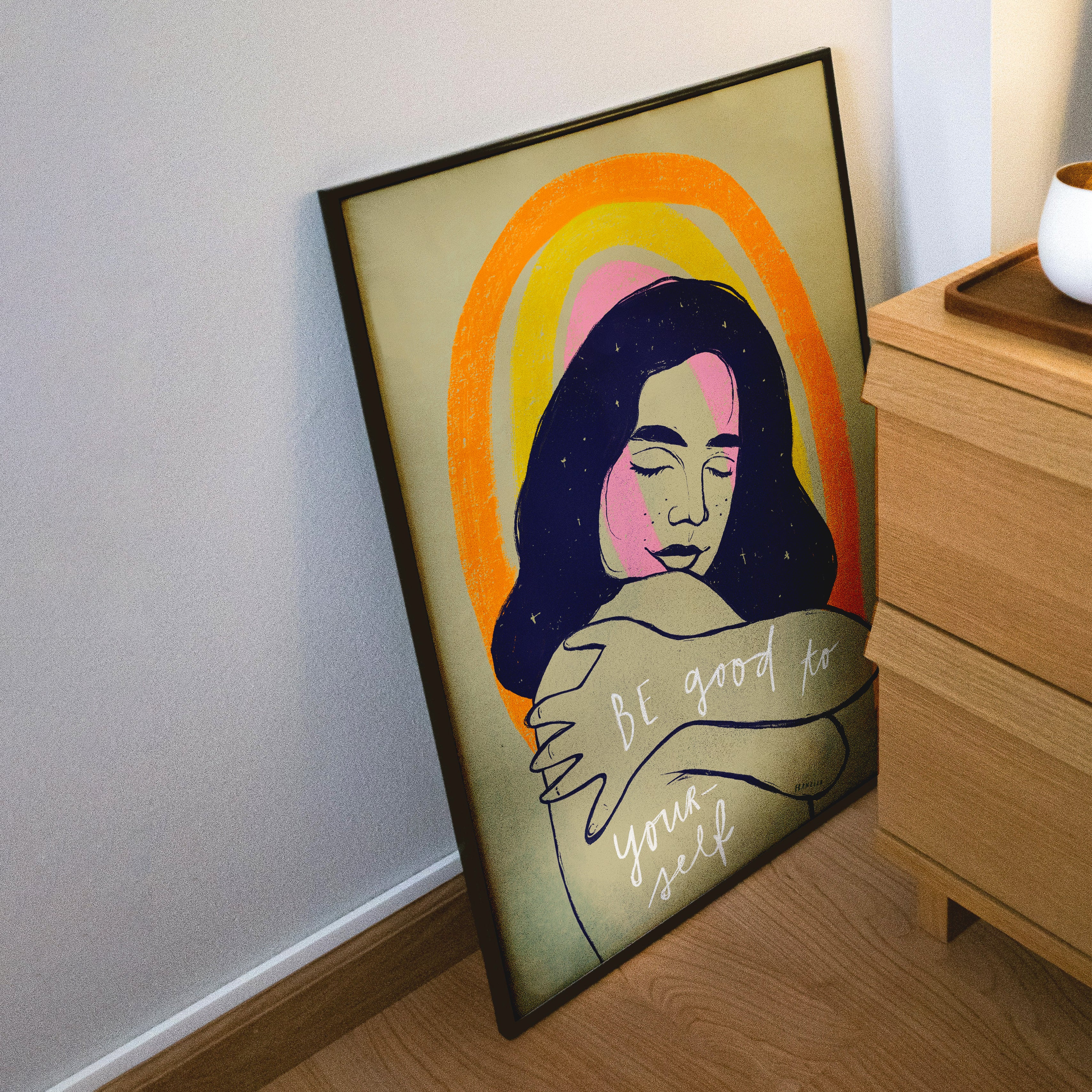 A4 print "be good to yourself"