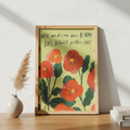 Kunstdruck Aufblühen – Wer anderen eine Blume sät, blüht selber auf, illustrierter Kunstdruck franzizo