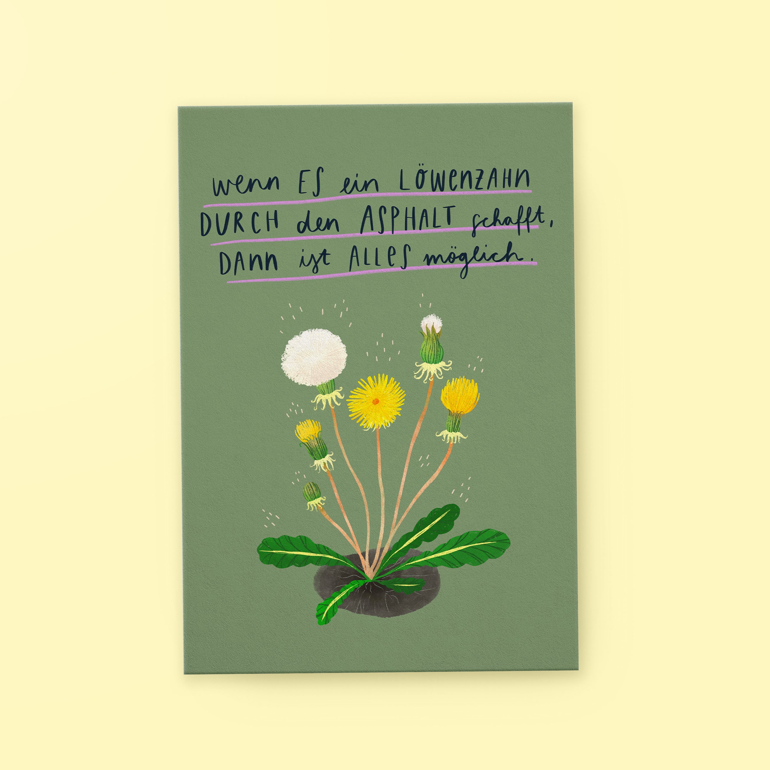 Postkarte »Löwenzahn«
