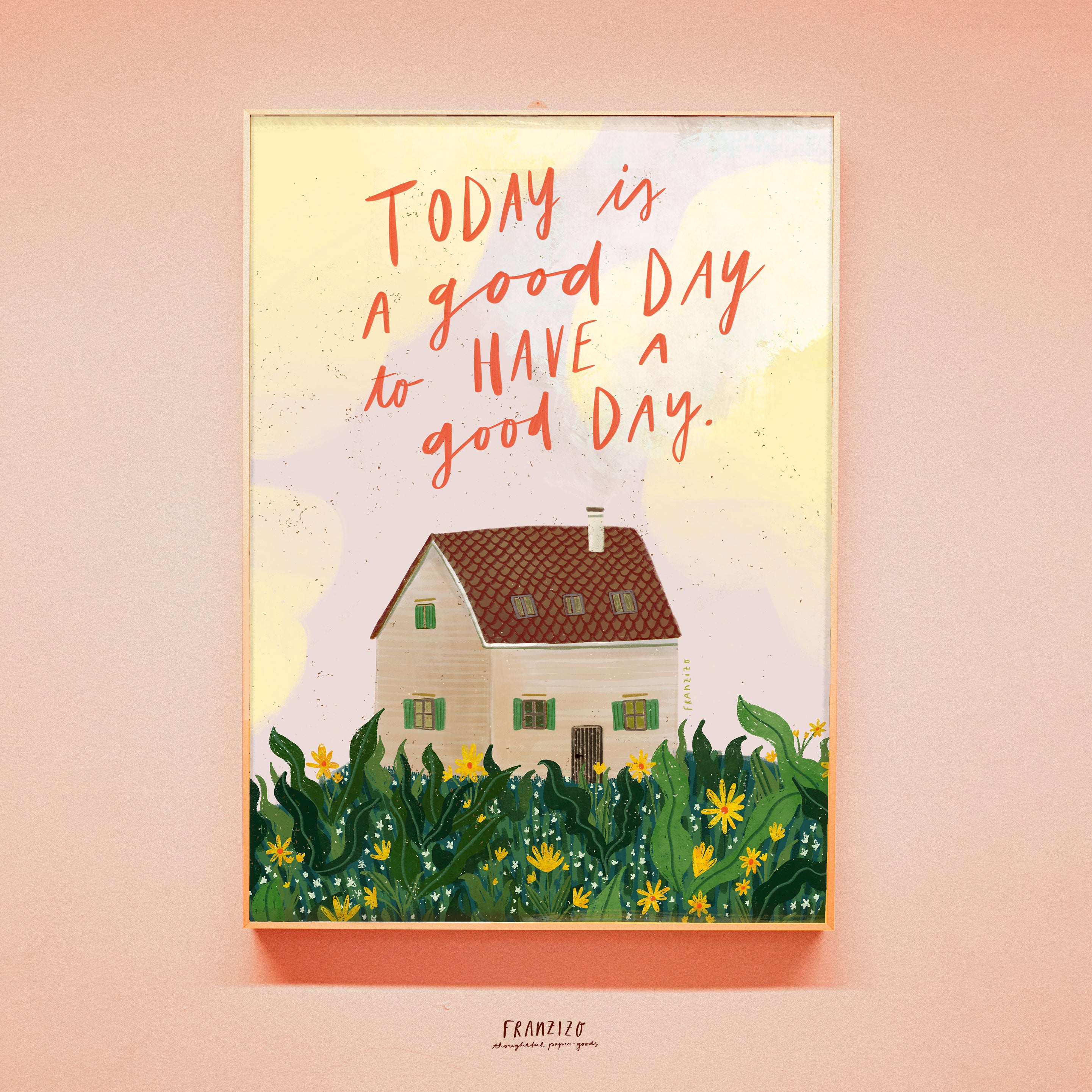 Print A4 "Good day"