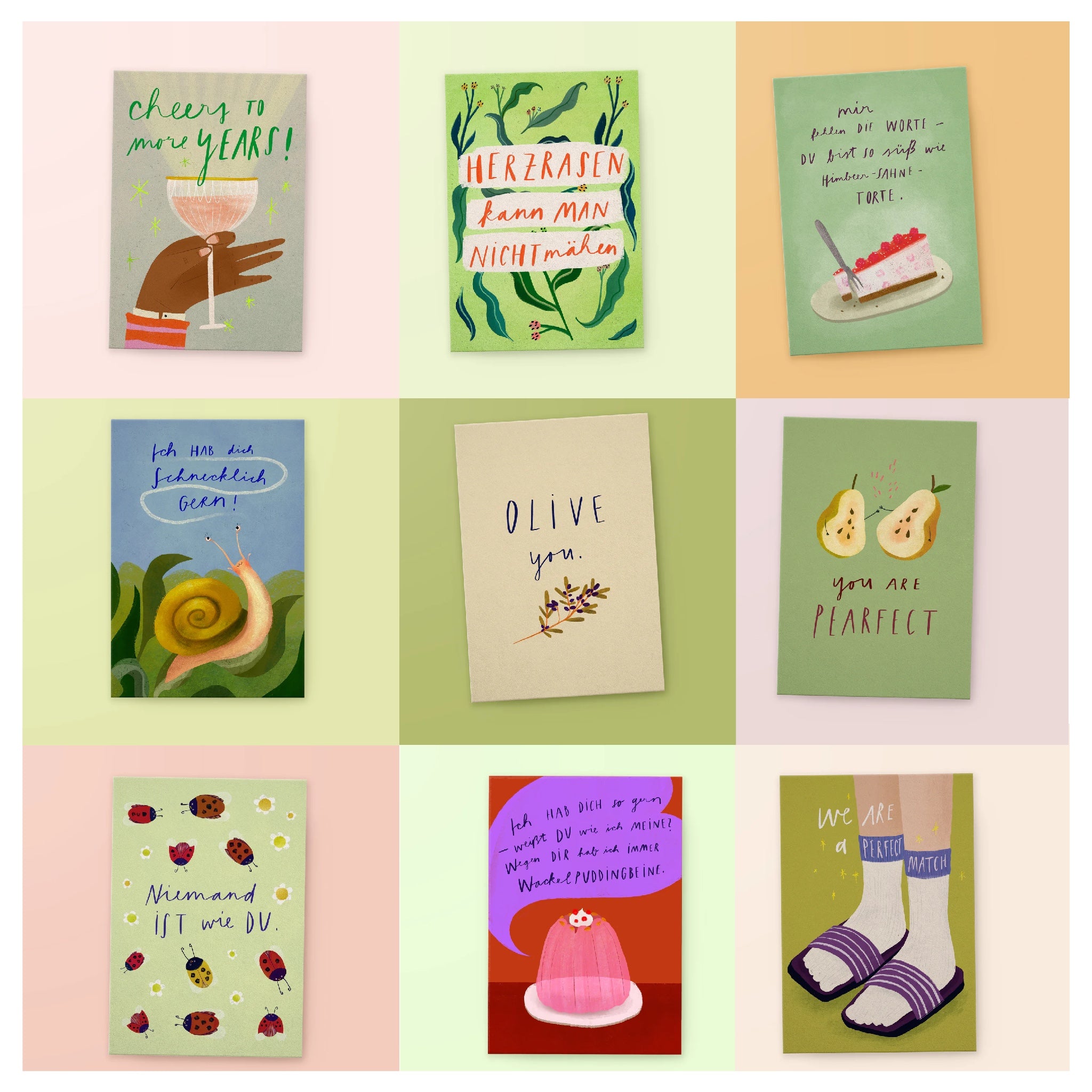 Postcard Set "Love"