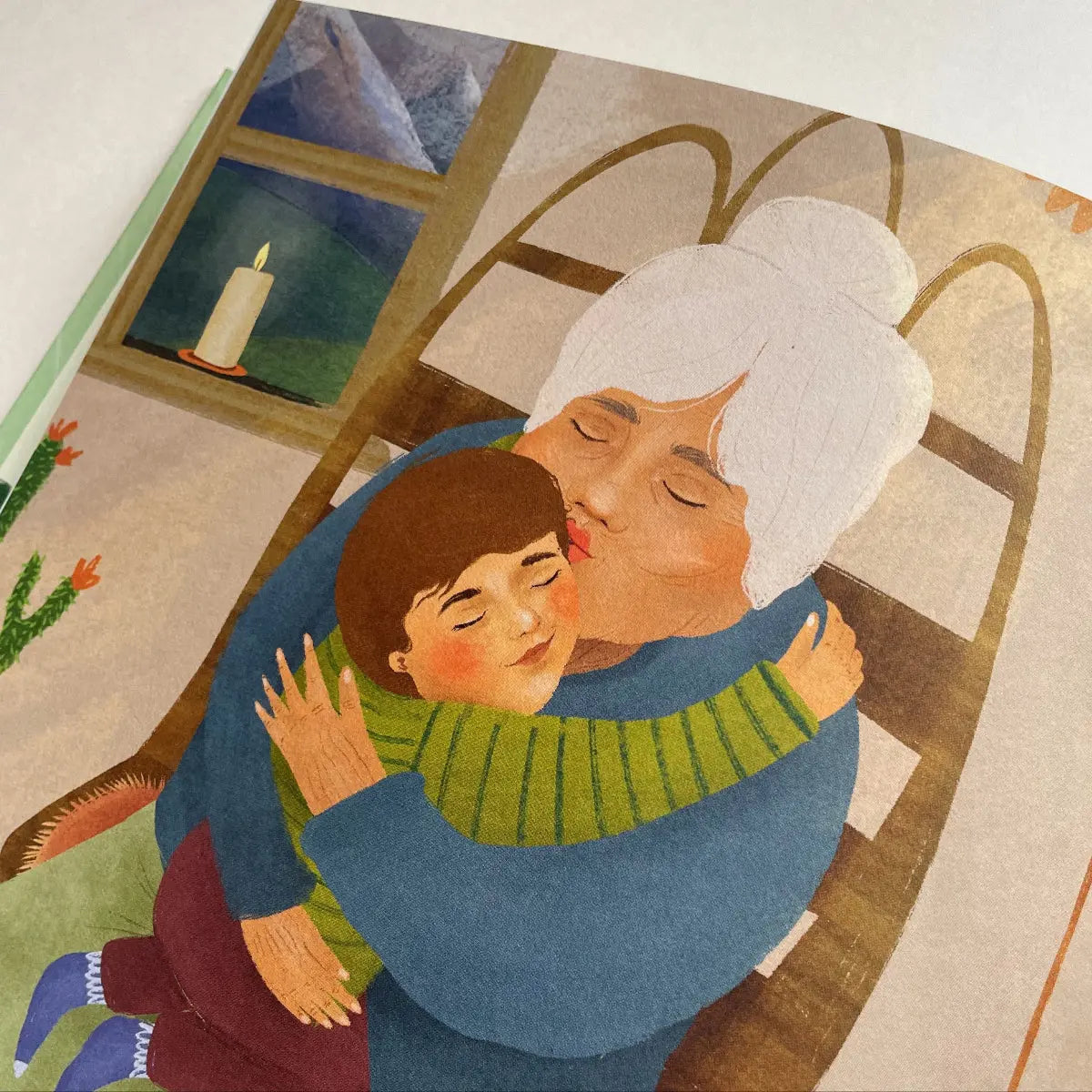 Illustration Mimo und Nonna Umarmung – Kinderbuch Mimo und die kleine Erbse franzizo