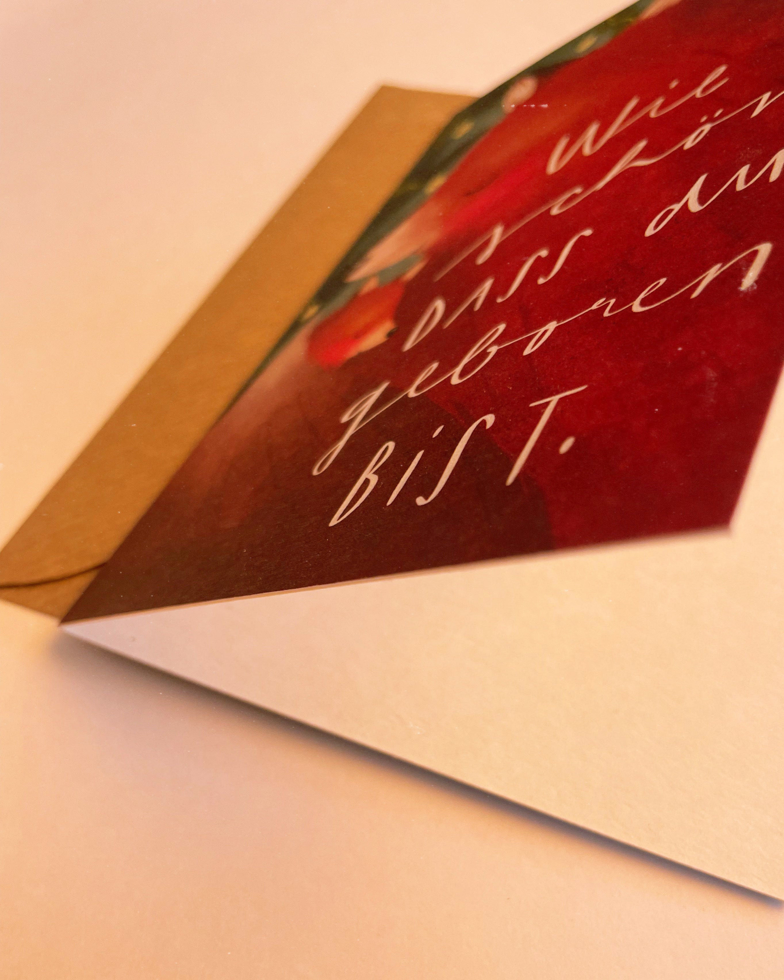Folding card "Born" with envelope