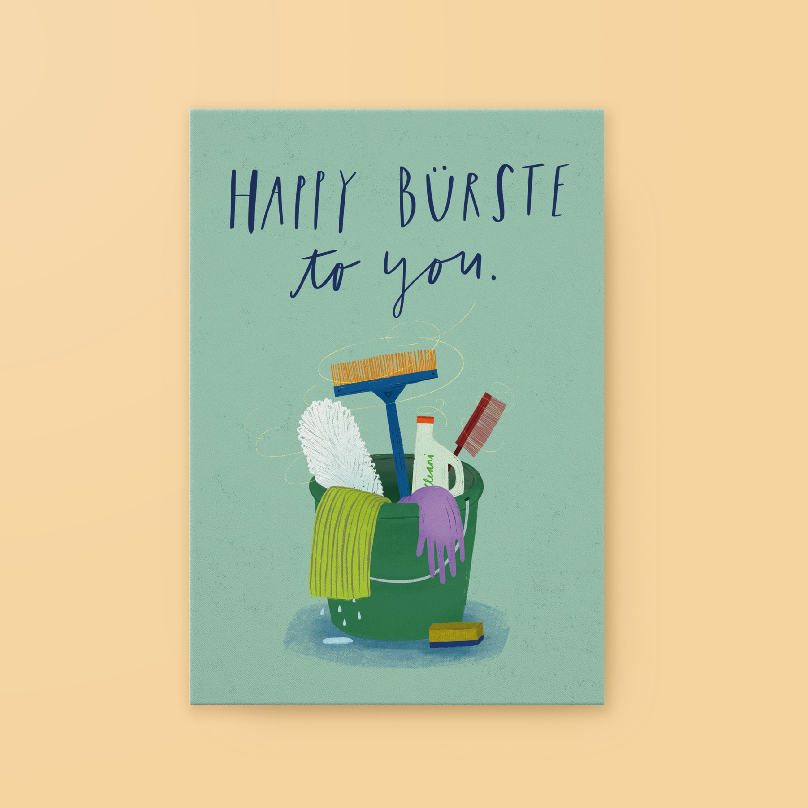 Postcard »Happy Bürste«