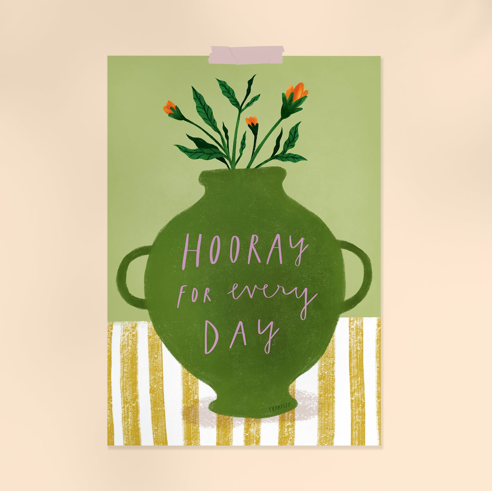 Print A4 "Hooray"