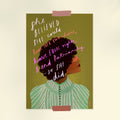 Print A4 "she believed"