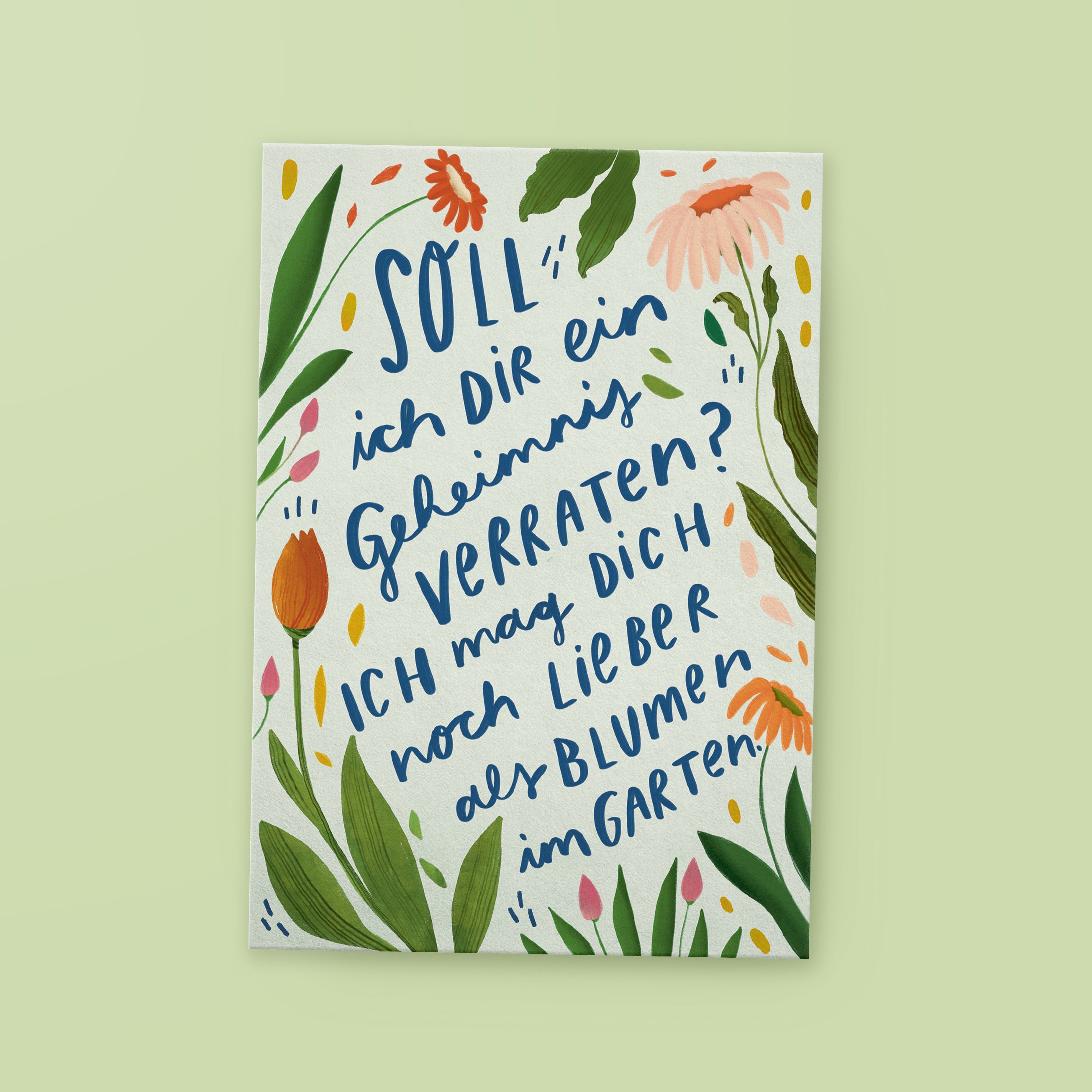 Postkarte »Blumengarten«