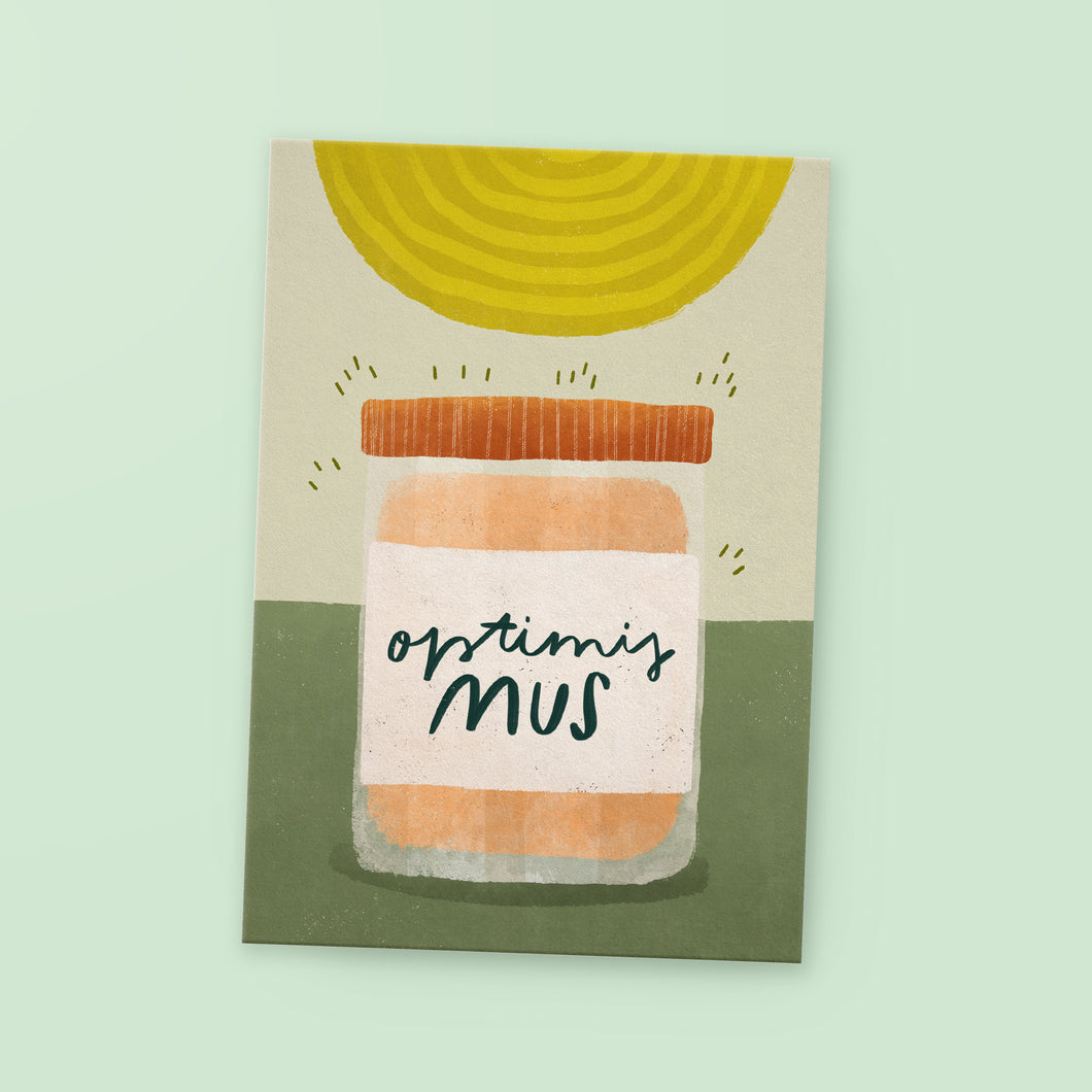 Postkarte »Optimis-Mus«